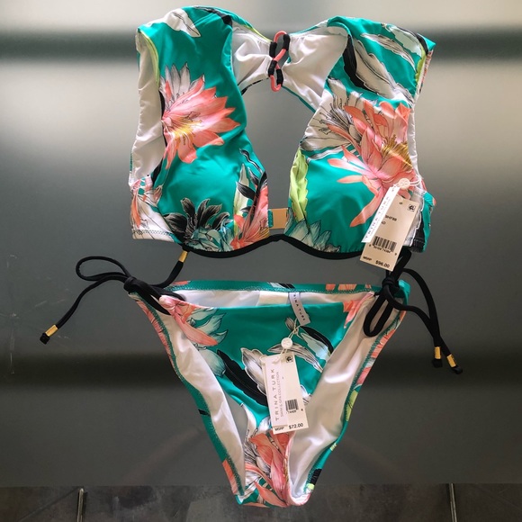 Trina Turk Shangri-La Floral Bikini Two Piece Size - Picture 2 of 13